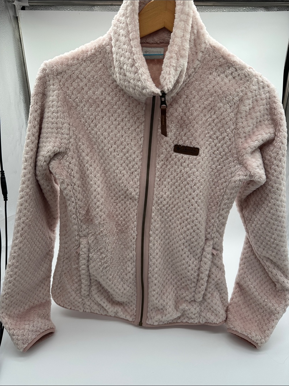 NWOT Columbia Women’s Soft Pink Plush Full-Zip Jacket